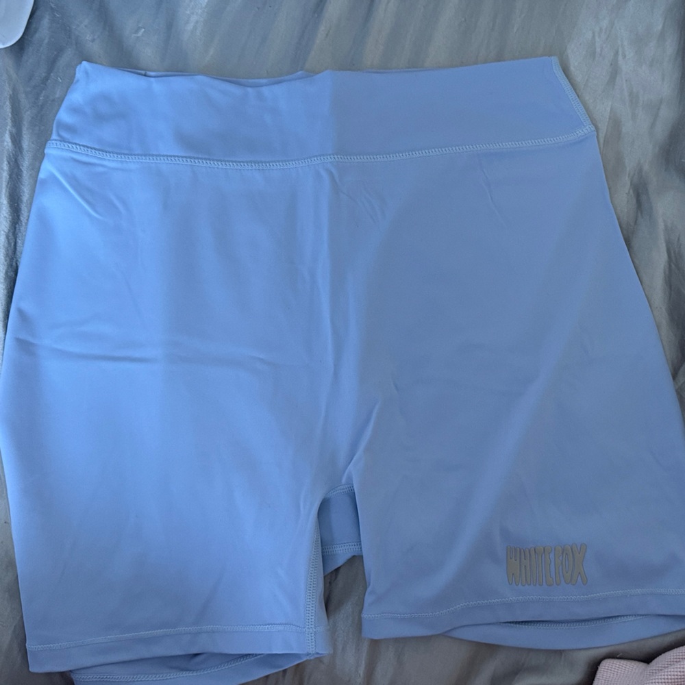 White Fox Light Blue Women's Biker Shorts NWT